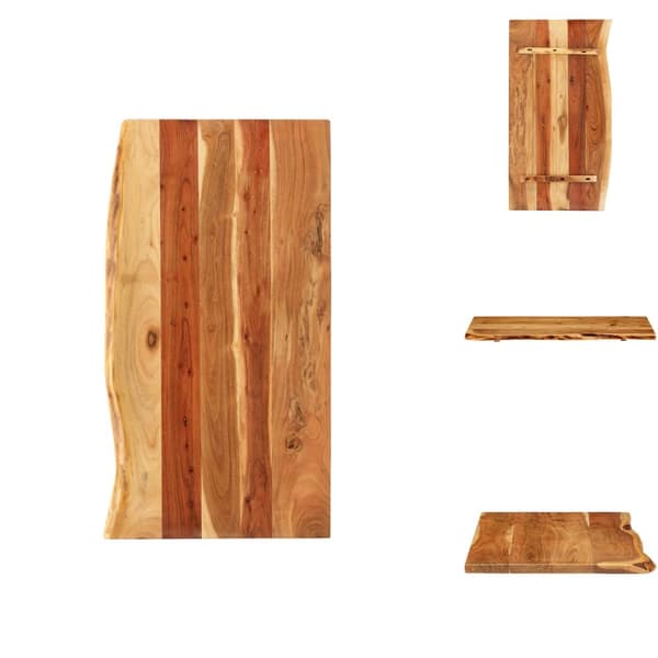 Tvättställstillbehör - Living Bänkskiva för badrum massivt akaciaträ 100x52x2,5 cm