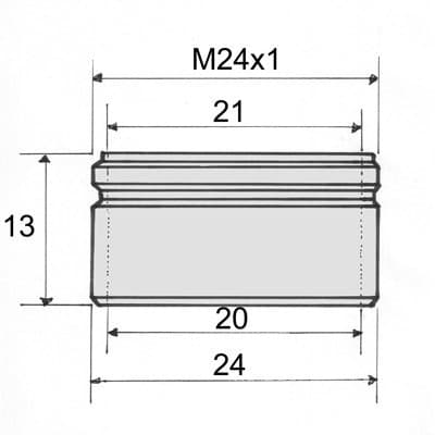 Set med blandarluftare: 3 x M24 GZ, 1 x F22 GW, duschstopp, nyckel