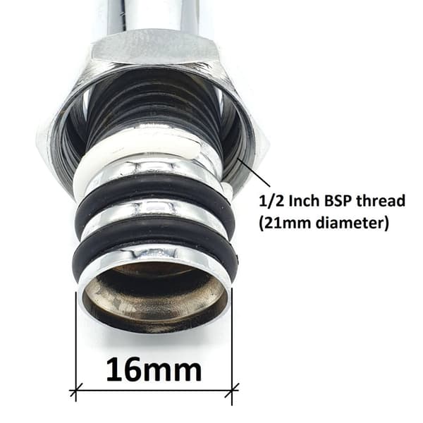 Tud til 1/2"" hane type F, længde 300 mm