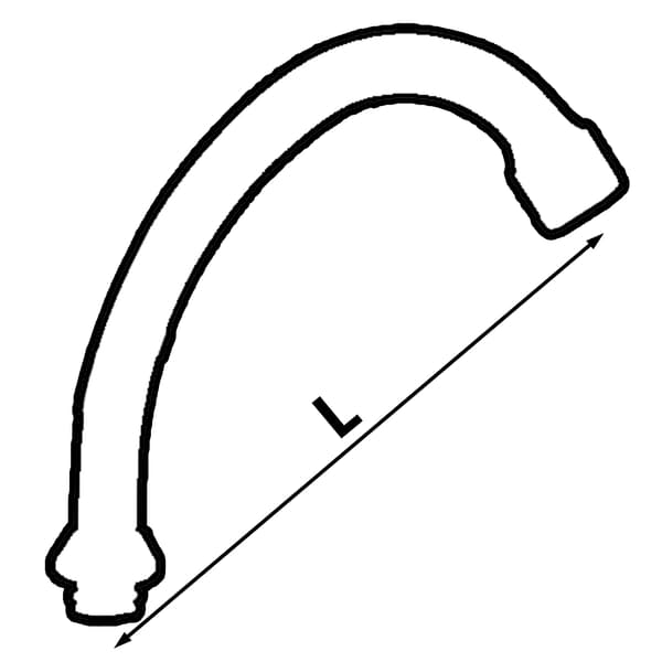 Tud til 1/2"" hane type F, længde 300 mm