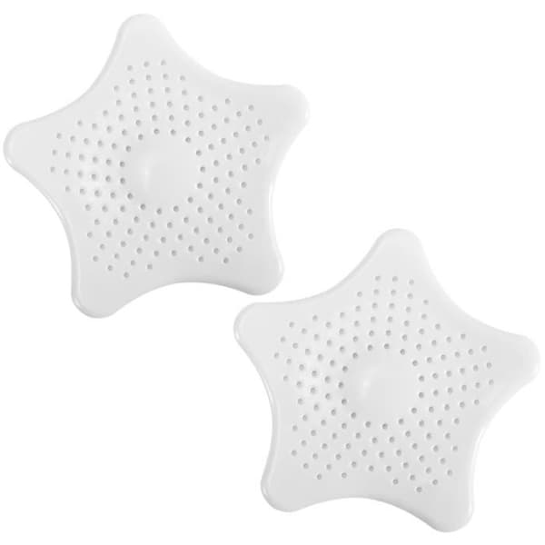 2x Sil Sil Filter spill sjöstjärna vit 15cm flexibel för handfat handfat badkar golv kök badrum