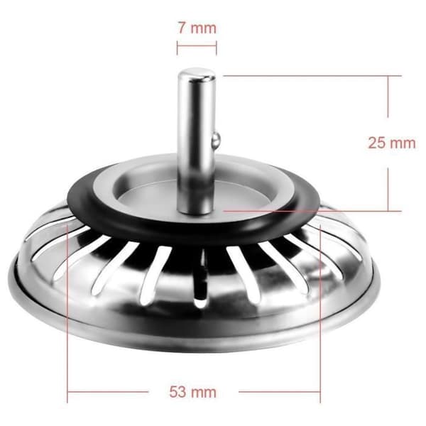 Diskbänksfilter - Rostfritt stål - Set om 2 - Diameter 80 mm - Tjocklek 0,5 mm - Silver
