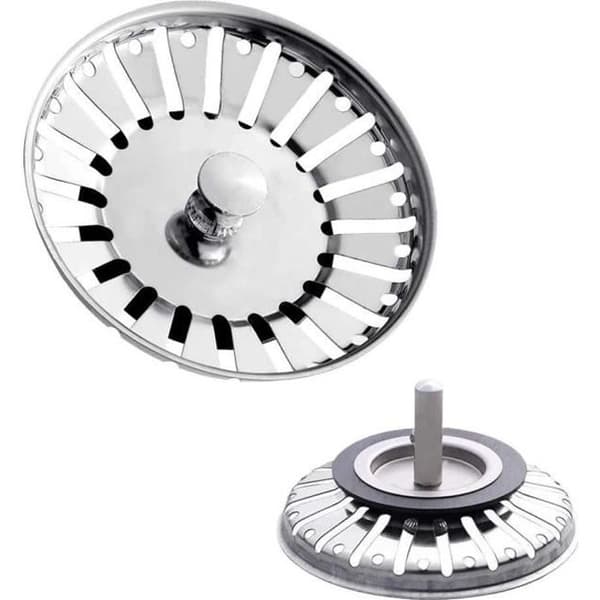 OCIODUAL Diskbänksavloppssilpropp 84mm rostfritt stål avfallsfilter avloppskorg för handfat