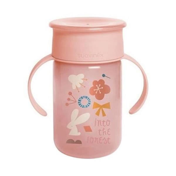Suavinex Into The Forest Learning Cup - Rosa - 340ml - Från 12 månader