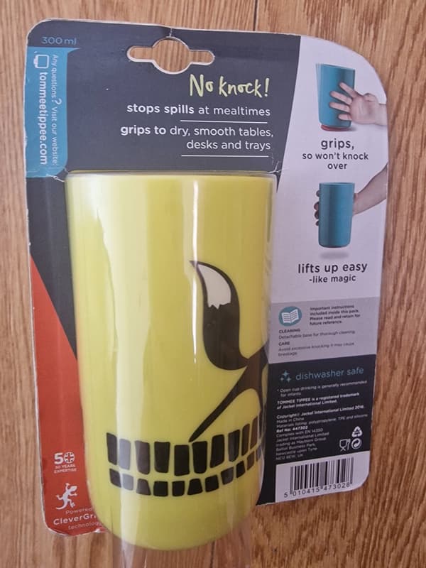 Tommee Tippee No Knock Trainer Cup for Toddlers Yellow