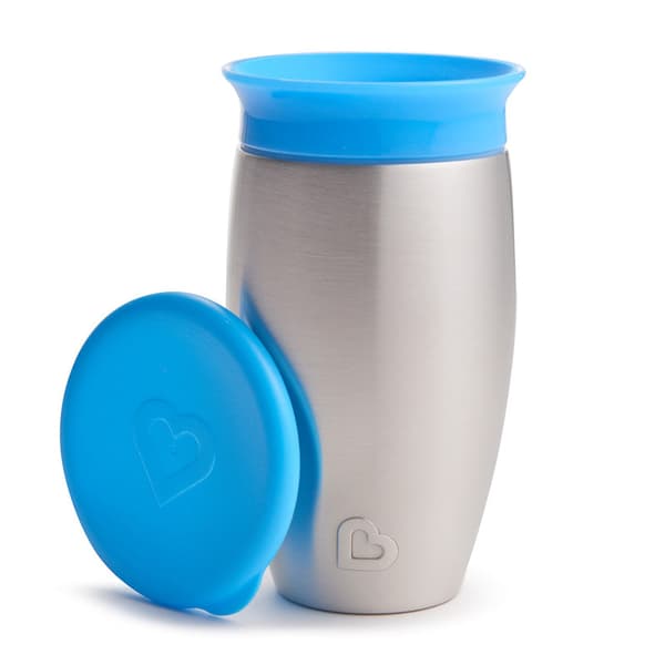 Munchkin Miracle 360 Stainless Steel Sippy Cup 296ml All 4 Supplied