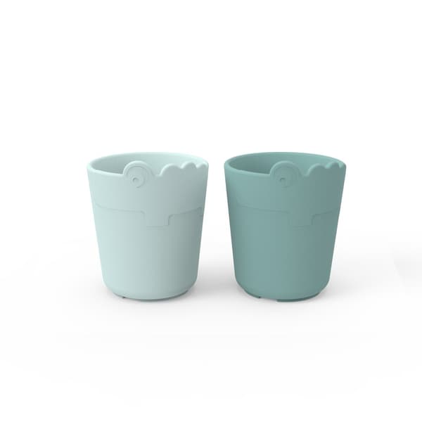 Done by Deer Kiddish mini mug 2-pack Croco Blue