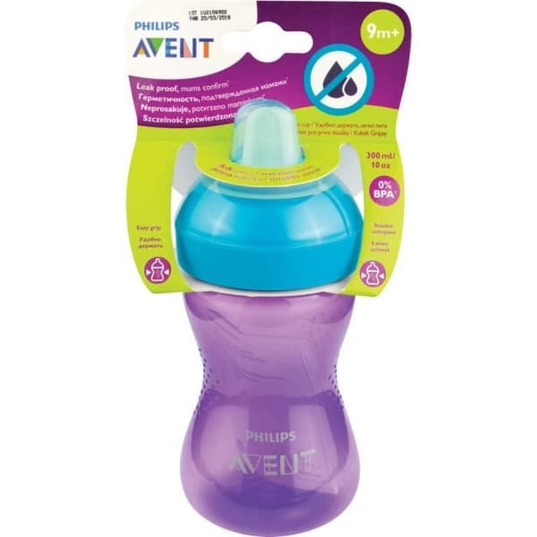 Philips AVENT DRYCKHUS 9m+ 300ml icke-koppar scf802/02 lila