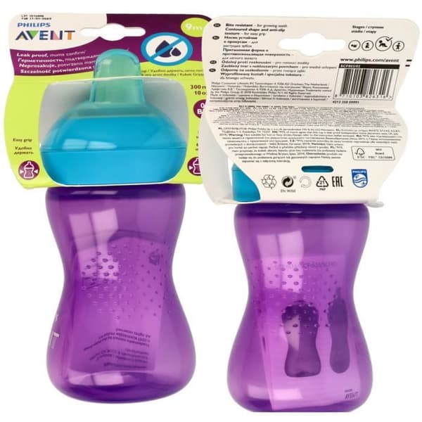Philips AVENT DRYCKHUS 9m+ 300ml icke-koppar scf802/02 lila