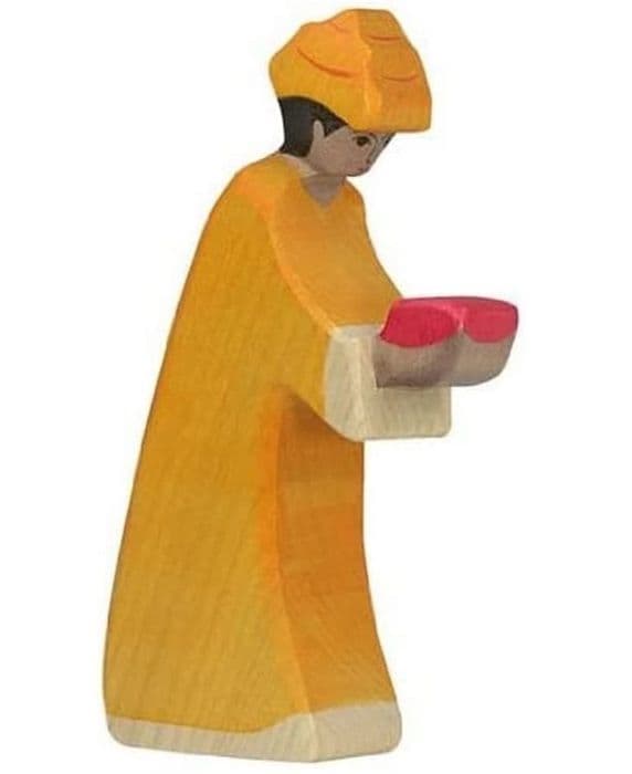 Träfigur - HOLZTIGER - Melchior 3 - Handmålad - För barn från 3 år och uppåt