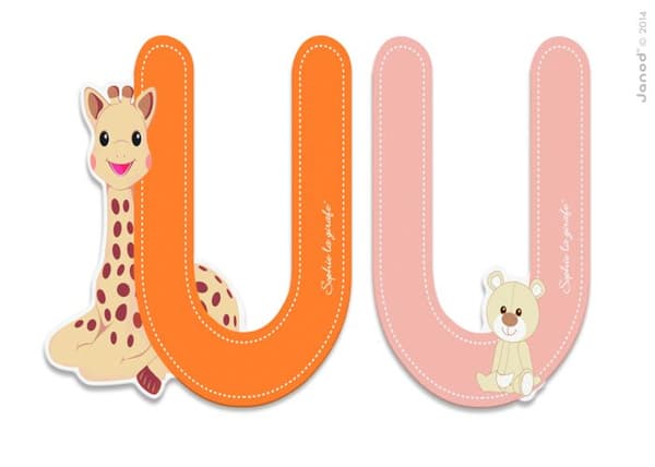 Janod - Bokstaven U Sophie the Giraffe - JURATOYS