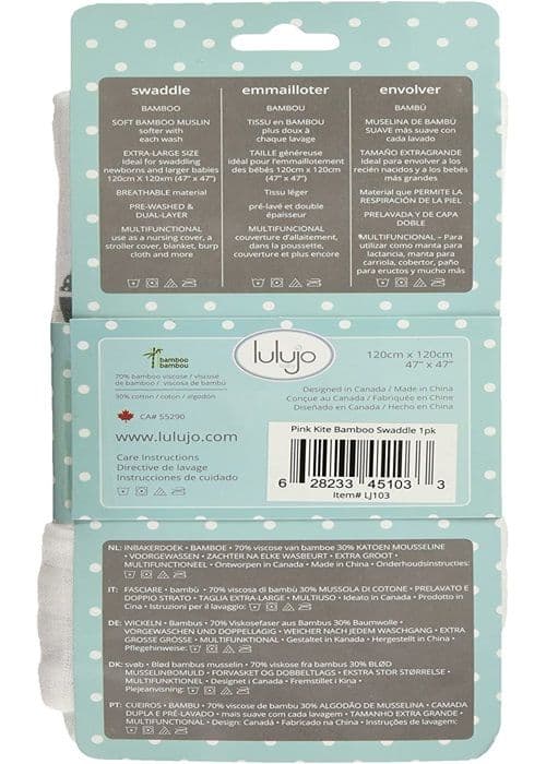 Lulujo - Bambu swaddle - Rosa drake - ELEMENT FÖR BARN