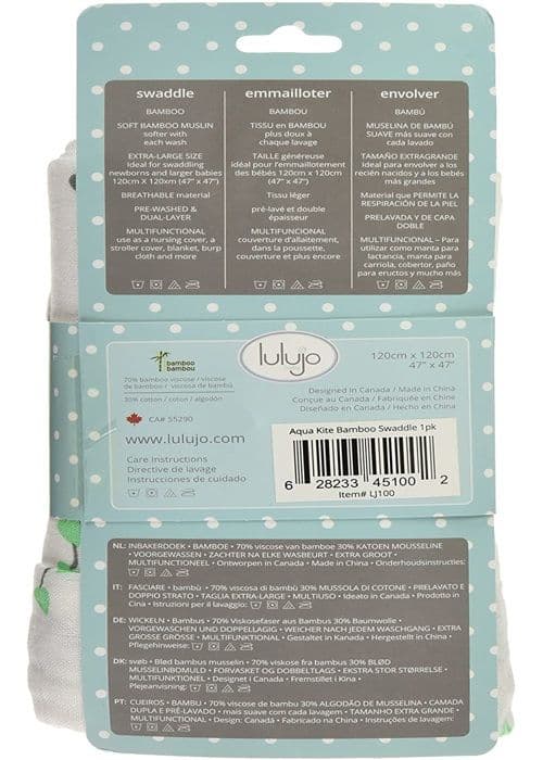 Lulujo - Bambu swaddle - Blå drake - ELEMENT FÖR BARN