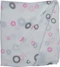 Miniatyrbild 2 av 3: Lulujo - Muslin swaddle - Rosa cirklar - ELEMENT FÖR BARN