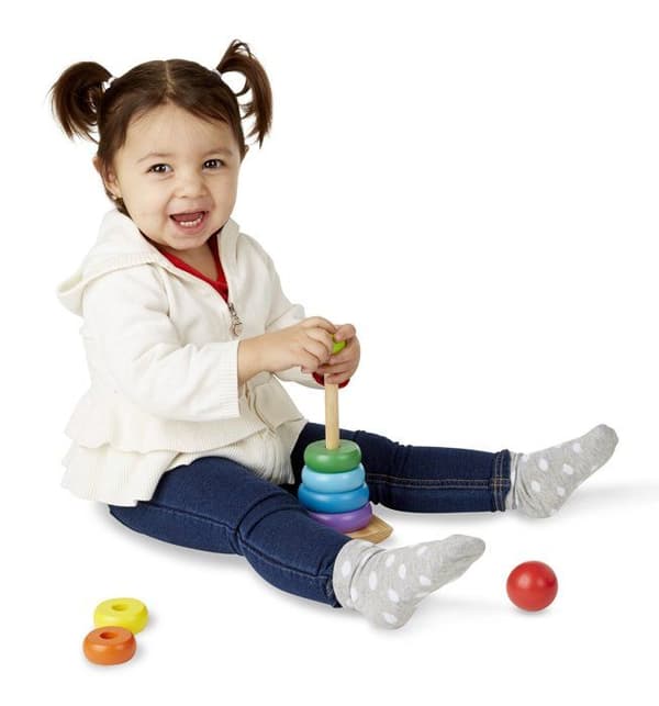 Leksak - Melissa & Doug - Rainbow Stacker - Trä - Blandat - Brun