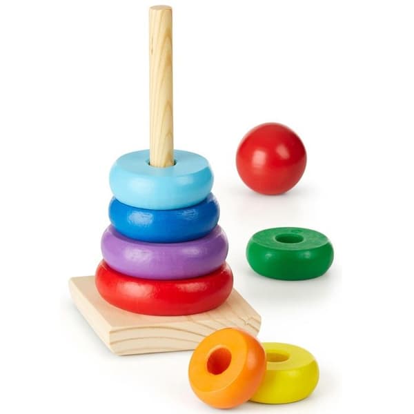 Leksak - Melissa &amp; Doug - Rainbow Stacker - Trä - Blandat - Brun