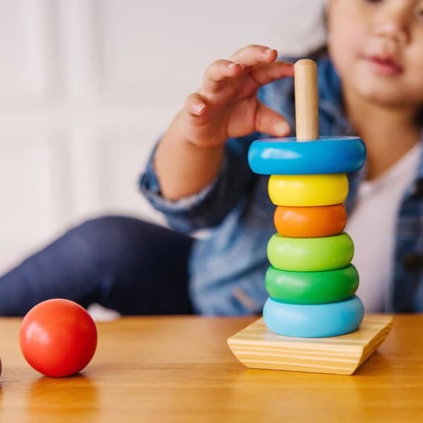 Leksak - Melissa &amp; Doug - Rainbow Stacker - Trä - Blandat - Brun