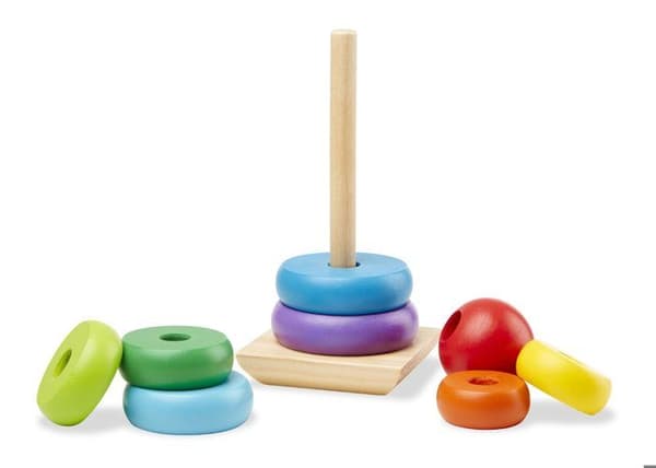 Leksak - Melissa & Doug - Rainbow Stacker - Trä - Blandat - Brun