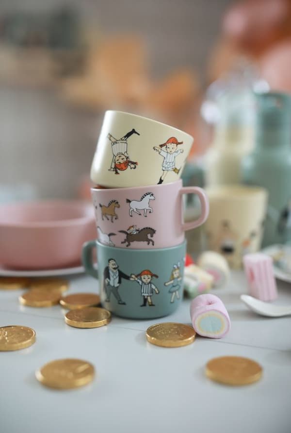 Pippi Cirkus Mugg med Handtag Gul Rätt Start