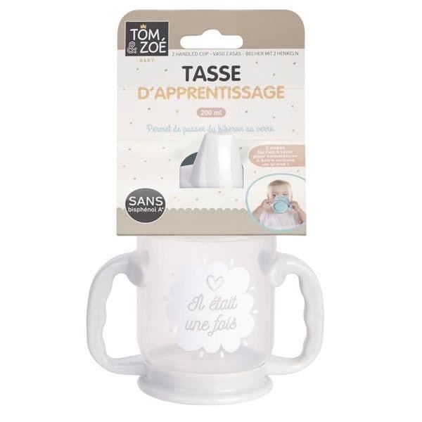 Läcksäker Baby Learning Cup med pip 210 ml Tom &amp; Zoé Grey