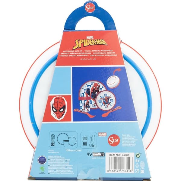 Sæt med spiseting til børn Spider-Man CZ11308 Plastik (5 Dele)