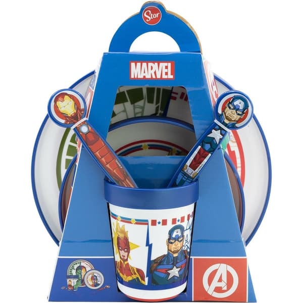 Sæt med spiseting til børn The Avengers CZ11304 Plastik (5 Dele)
