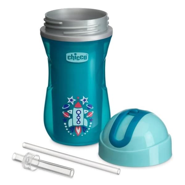 Chicco Sports Cup med halm och isolerad vägg Blå +14m 266ml 1 enhet