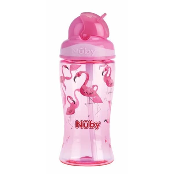 NUBY Flip-It Anti-dropp Tritan Cup - 360 ml - Rosa - 12 månader +