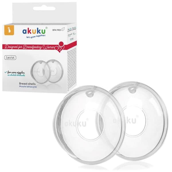 AKUKU Amningsskal Transparent 2 st