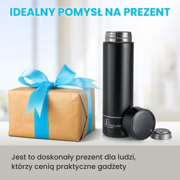 Tass med näbb - mugg - lärandeglas Extralink - MUG-SMART500 VIT - LED TERMISK TASS VIT
