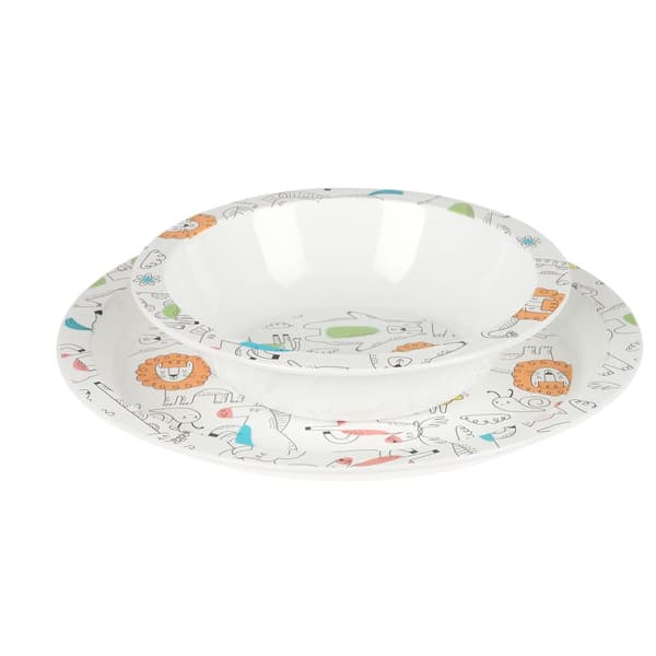 Børneservice sæt Safta Zoo Polyester 26 x 26 x 9 cm