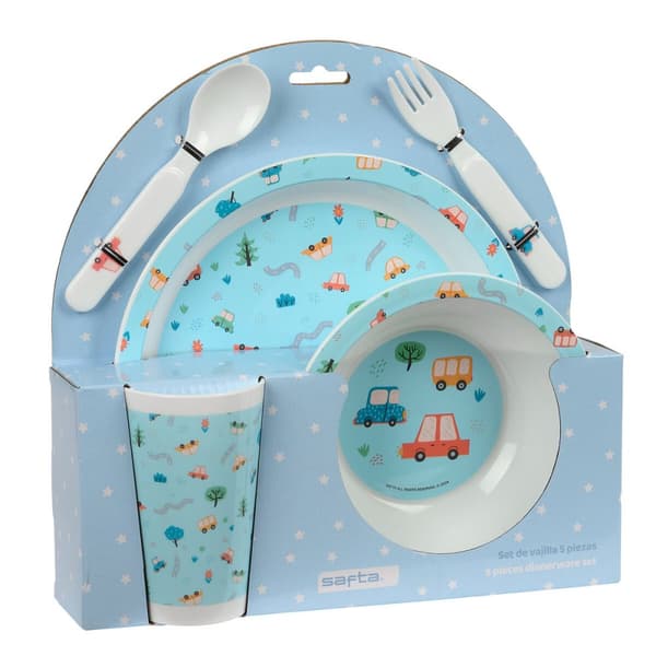 Lasten astiasto Safta Coches Polyesteri 26 x 26 x 9 cm