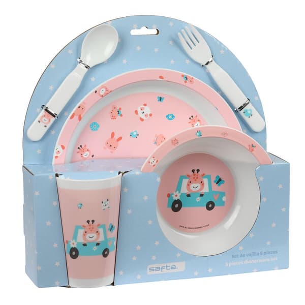 Barnservis set Safta Jirafa Polyester 26 x 26 x 9 cm