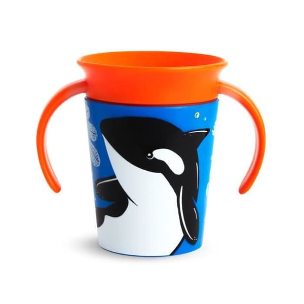 Mirakelkopp Lärande 360° - MUNCHKIN - Späckhuggare - 177 ml - Blandat - Blå och orange - Plastik