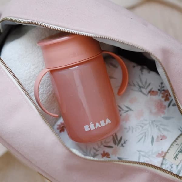 360° inlärningskopp - BEABA - Rosa - För baby - 340 ml - Plast