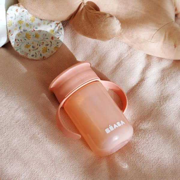 360° inlärningskopp - BEABA - Rosa - För baby - 340 ml - Plast