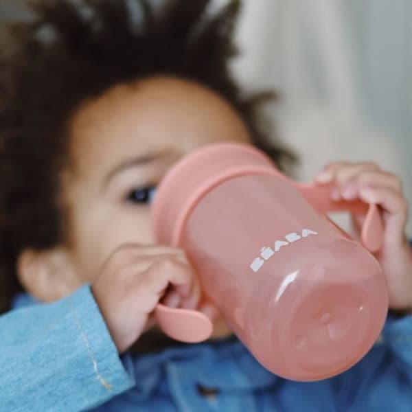 360° inlärningskopp - BEABA - Rosa - För baby - 340 ml - Plast