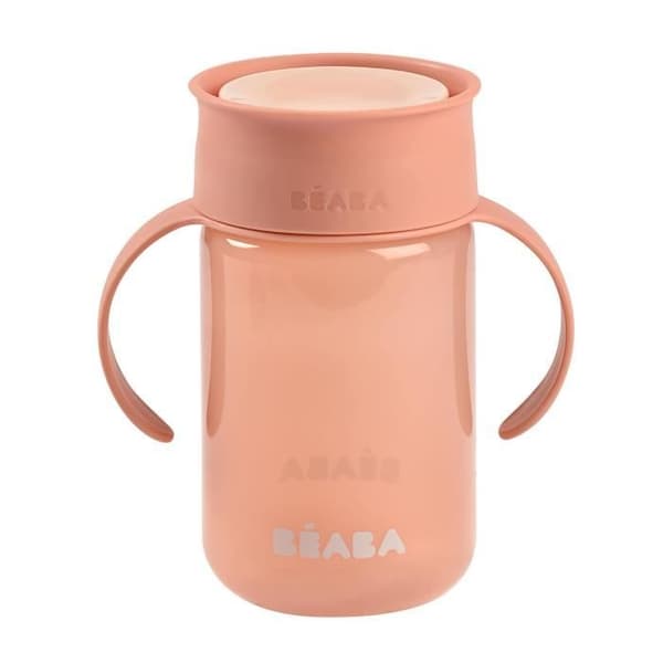 360° inlärningskopp - BEABA - Rosa - För baby - 340 ml - Plast
