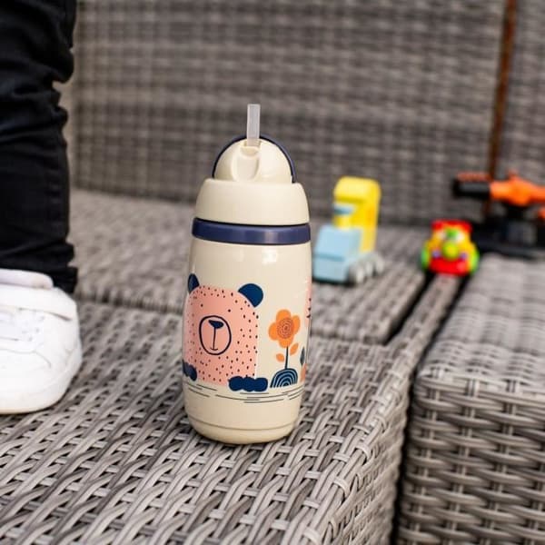Tommee Tippee Isolerad halmmugg - 12m+ - 266ml - Grå