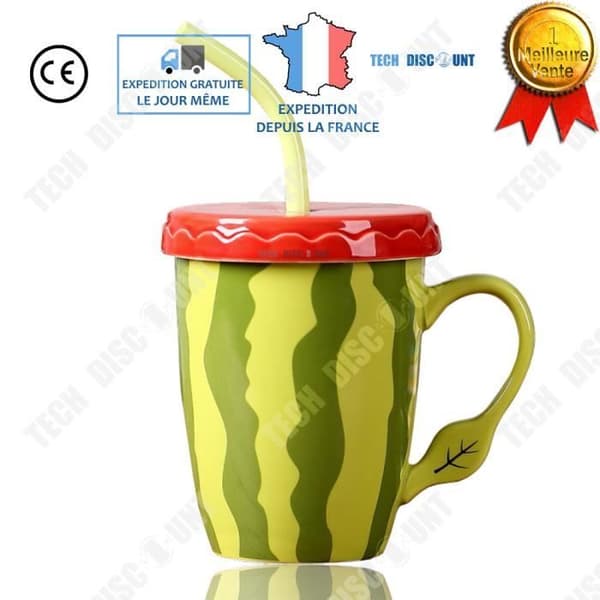 TD® Keramikkopp för barn Fruktlock Pipettsked Dricksvätska Söt Vattenmelon Lärdryck Original