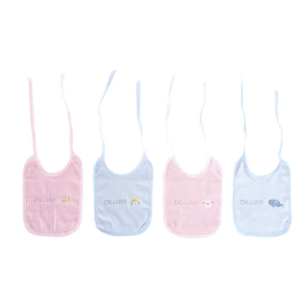 Haklappsset Home ESPRIT Rosa Himmelsblå Bomull 19 x 29 x 3 cm (4 antal)
