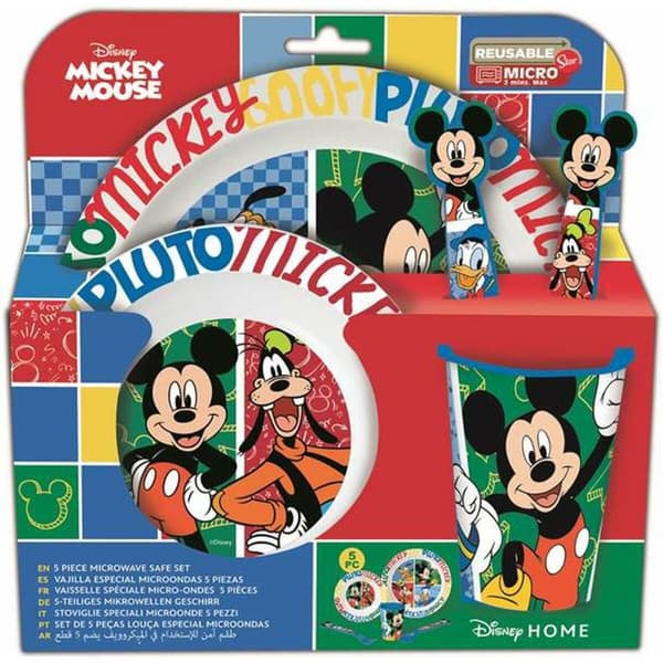 Børneservice sæt Mickey Mouse Mickey Has Fun 5 Dele
