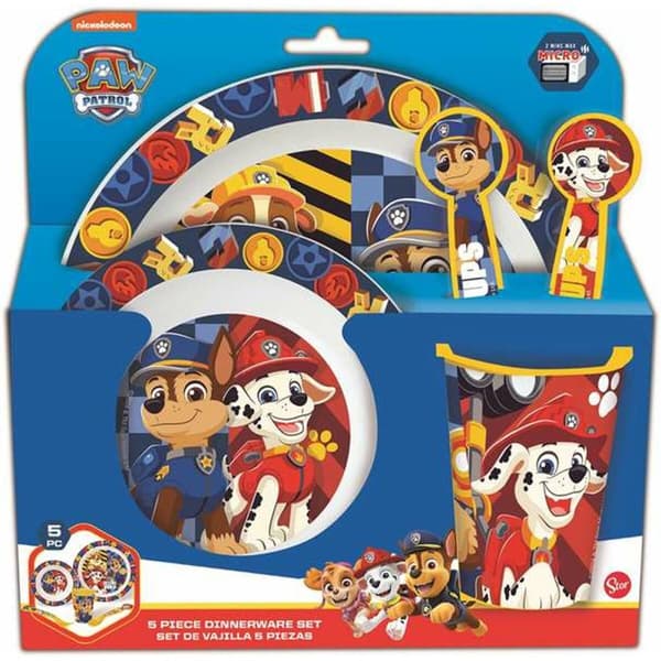 Barnservis set The Paw Patrol Boy Rescue Pups 5 Delar