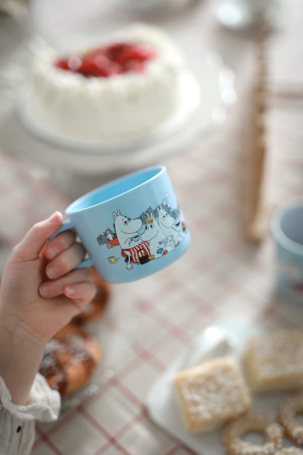 Mumin Picknick Mugg med Handtag Ljusblå Rätt Start