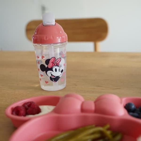 Tasse med sugrör - THERMOBABY - 295 ml - Läckagesäker - Klämma - Minnie
