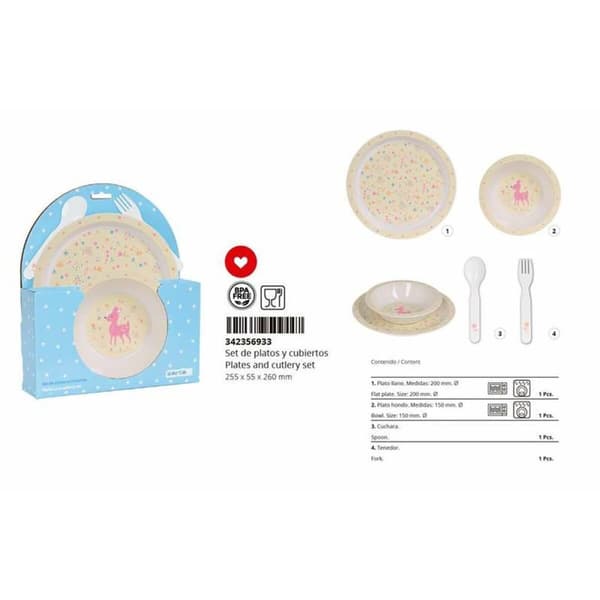 Lasten astiasto Safta Forest Beige 4 Kappaletta