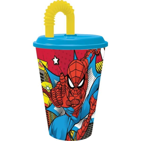 Muggen med Sugrör Spider-Man CZ11366 430 ml