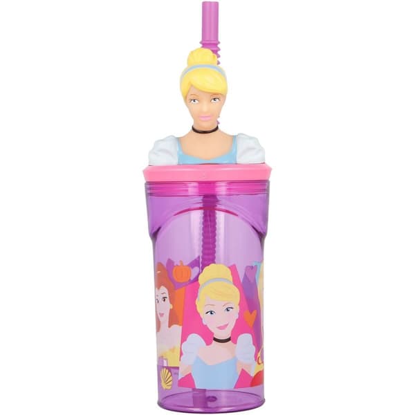 Muggen med Sugrör Disney Princess CZ11334 3D Rosa