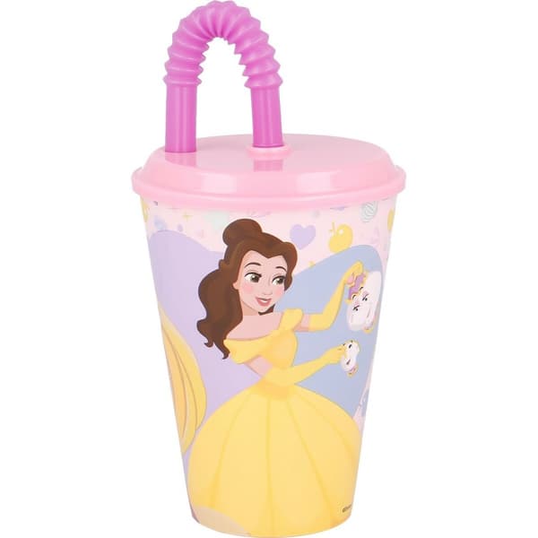Glasset med Sugerør Disney Princess CZ11362 430 ml