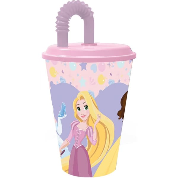 Glasset med Sugerør Disney Princess CZ11362 430 ml